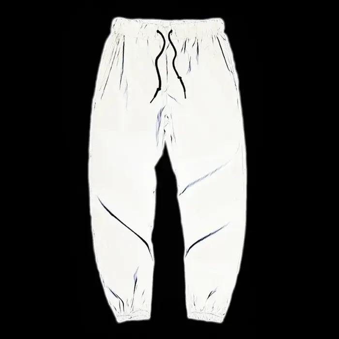 Pantalon décontracté réfléchissant de nuit pour hommes, taille élastique, mode Skateboard, Streetwea