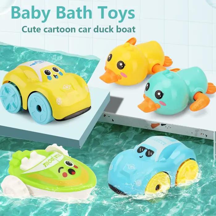 Jouets de bain pour bébé, canard de natation mignon, jouets de jeu d'eau, voiture mécanique, véhicul