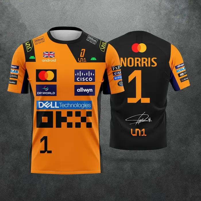 NOUVELLE CHEMISE DE COURSE 2026 - RIDER # 1 LANDO NORRIS Y RIDER # CAMISETA INFORMAL 81PIASTRI F