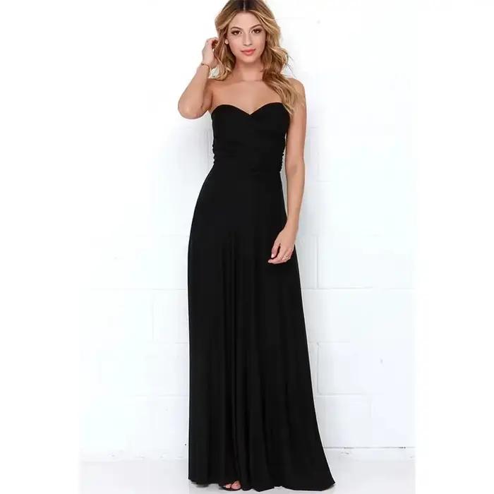 Sexy femmes Multiway Wrap Convertible Boho Maxi Club Robe rouge pansement Robe Longue fête demoisell