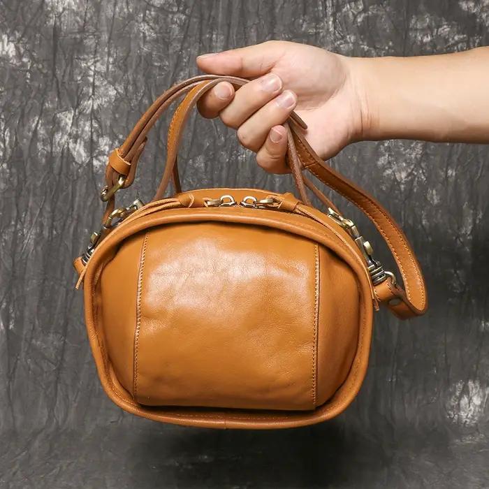 LUOKIR – sac à bandoulière en cuir véritable pour femmes, couche supérieure en peau de vache, sac à
