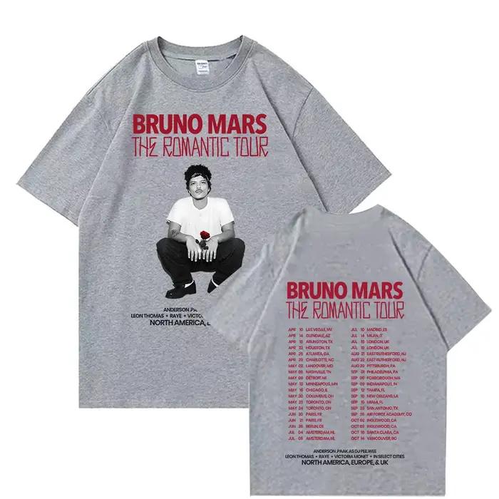 Bruno Mars The Romantic 2026 Tour Tee T-shirt unisexe pour jeunes et adultes, tenues de concert, hau