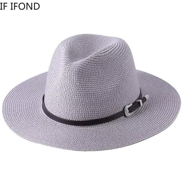 Chapeau de paille de grande taille 60CM pour parents et enfants, en papier d'été, Panama, Jazz, plag