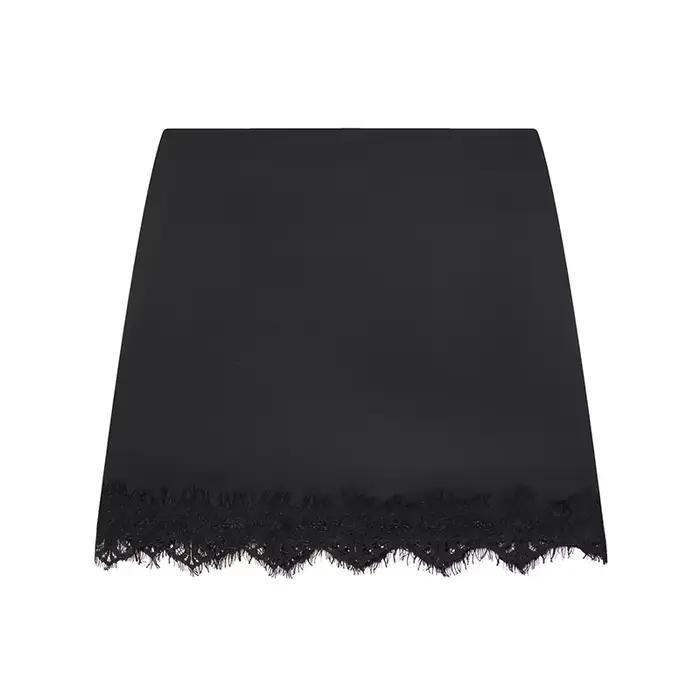Femmes Mini jupe en dentelle Sexy a-ligne plissée taille haute jupe pour les femmes printemps été no