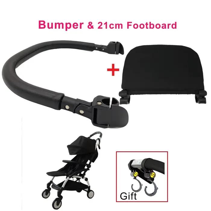 MomTan ® Accessoires de poussette pour bébé, accoudoir en cuir PU, barre de pare-chocs, main coura