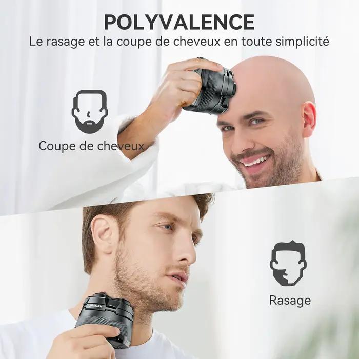Rasoir électrique KENSEN 6D flottant magnétique pour rasage sec humide tondeuse à barbe recharge USB homme occasions quotidiennes cadeaux