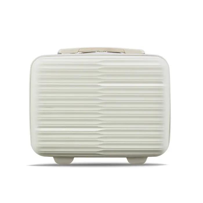 Valise de voyage 14 pouces avec fermeture éclair, noire/rose/bleue/blanche/rouge, pour femmes/hommes
