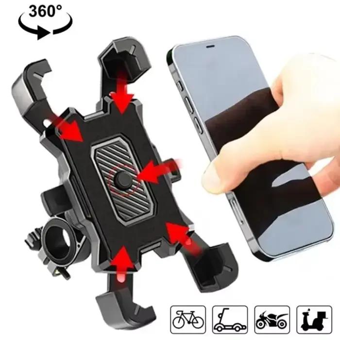 360 ° Support de téléphone rotatif pour vélo électrique, iPhone, Xiaomi, VTT, moto, support antidérapant pour cyclisme