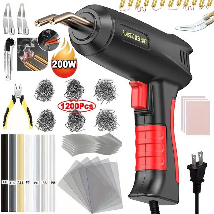 Kit de soudage du plastique 2 en 1 amélioré, agrafeuse à chaud, pistolet à souder, 6/4 Types d'agraf