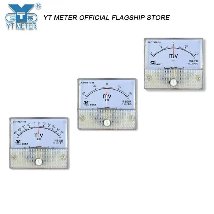 Millivoltmètre positif et négatif 85C1 DC, pointeur bidirectionnel, DC ± 20mV 25mV 50mV 75mV 100mV 5