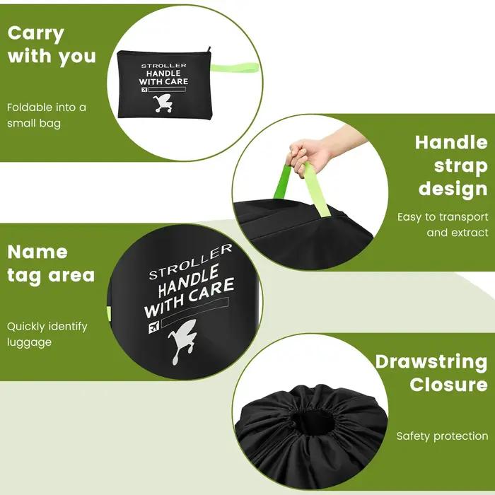 Sac à poussière universel pour poussette de bébé, sac de contrôle de porte de grande capacité avec s