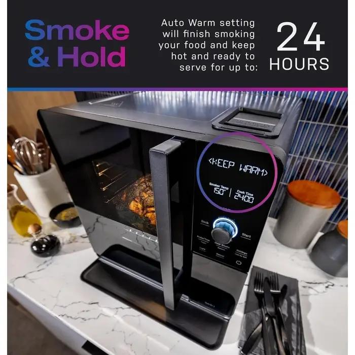 Fumoir à granulés intelligent d'intérieur avec filtration de fumée active Wi-Fi, 5 réglages de fumée
