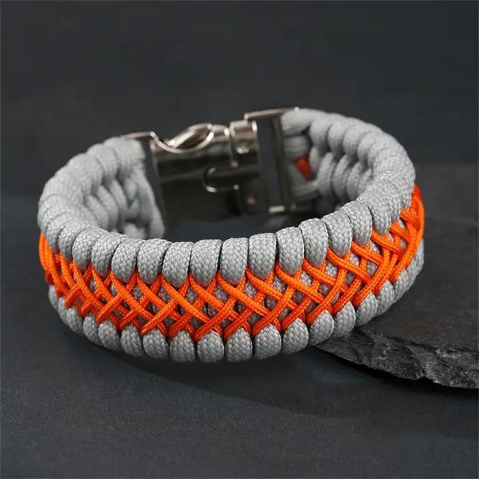 Bracelet paracorde fait à la main à 7 cœurs pour hommes, survie en plein air, Camping, corde d'urgen