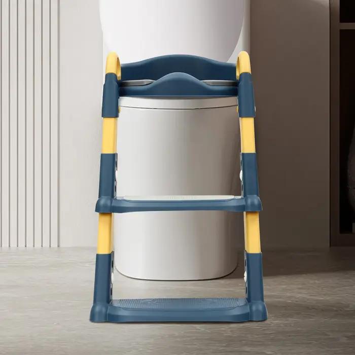 Siège de toilette pour enfants avec escalier, réglable en hauteur, pliable, siège d'apprentissage de