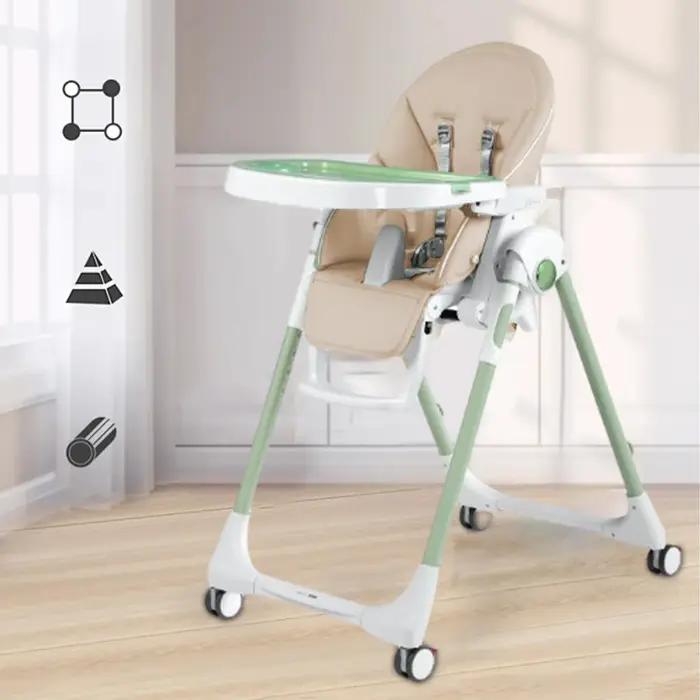 Housse de chaise de salle à manger Portable en cuir PU pour bébé, housse de siège multifonctionnelle