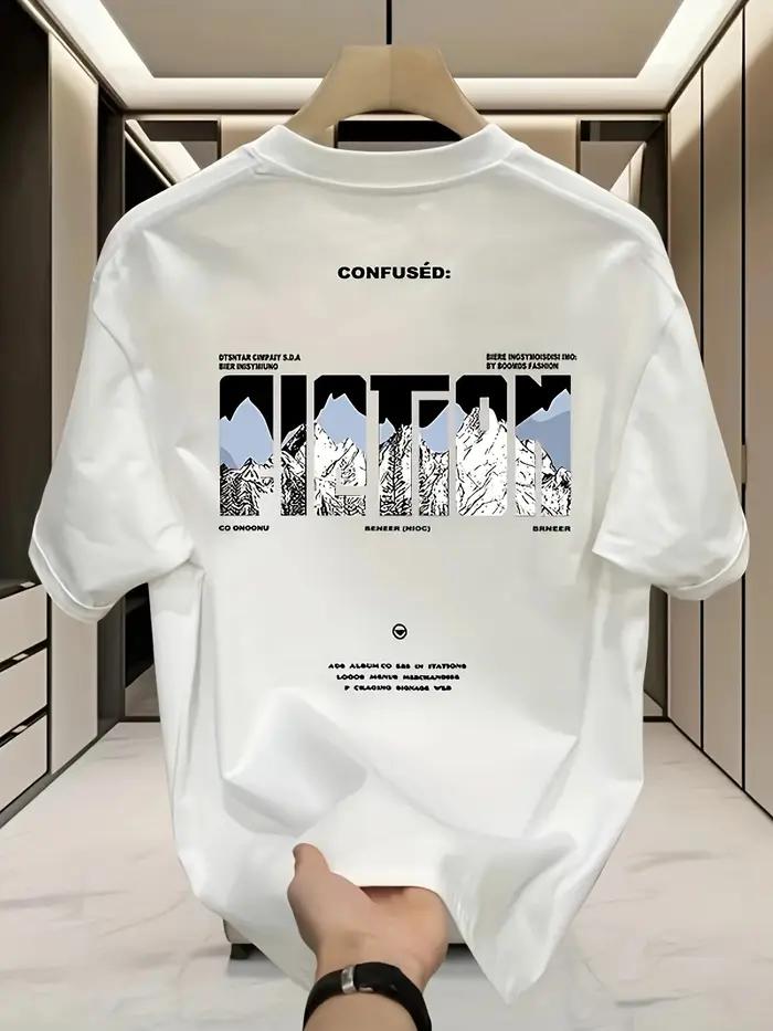 T-shirt ample pour homme, style streetwear américain, nouveau style d'été, 100% coton pur, matière d