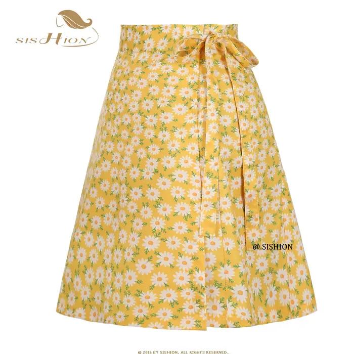 SISHION 2025 été plage Daisy Sarong jupe florale SS0015 Y2K multi-poches femmes vêtements Sexy jupe