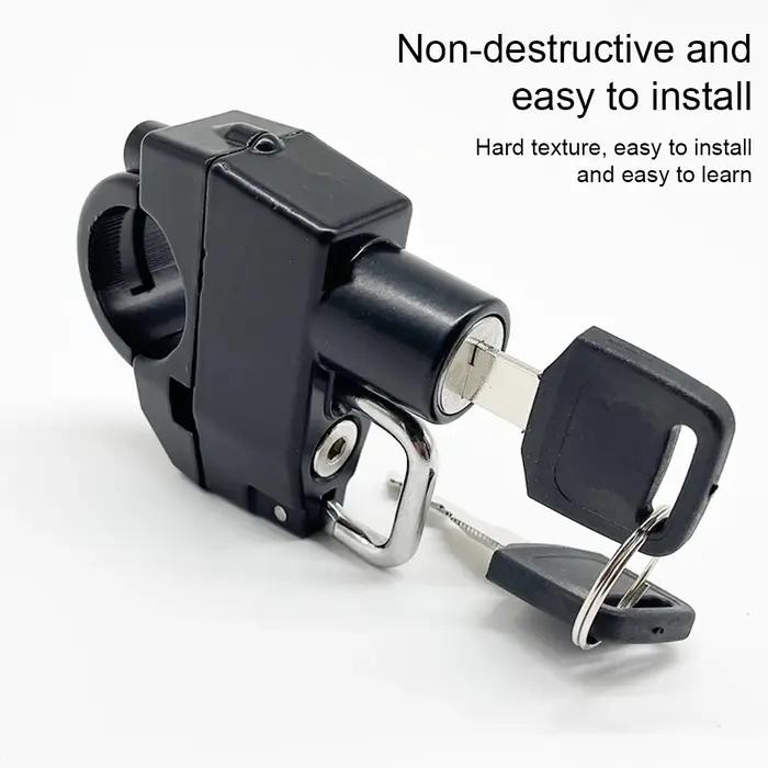 Serrure de casque antivol, dispositif de verrouillage, antirouille, fabrication soignée, taille comp