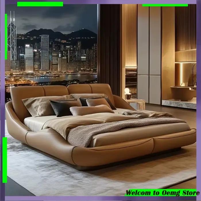 Tête de lit king size élégante design européen de luxe pour chambre à coucher moderne et confortable décoration intérieure sophistiquée