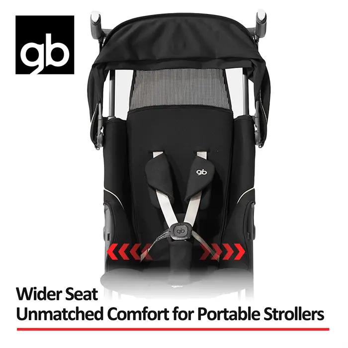 Poussette GB Pockit 3H tout-terrain légère - Poussette voyage avec accoudoir gratuit pliable compacte