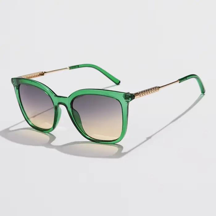 Lunettes de soleil carrées classiques femmes hommes Vintage marque lunettes de soleil cadre en allia