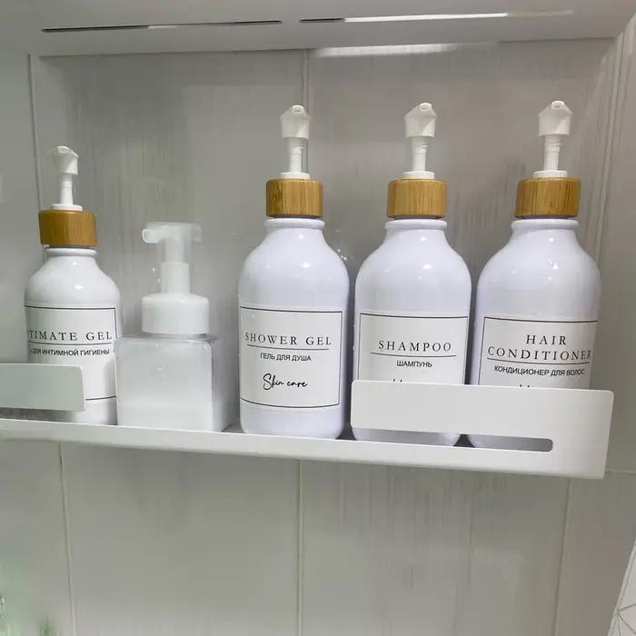 Ensemble d'étiquettes autocollantes pour salle de bain, shampoing et Gel douche, distributeur de sav