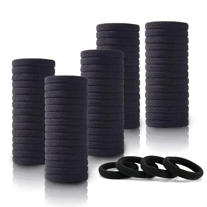 50 pièces femmes filles bandes de cheveux élastiques 4cm attaches de cheveux bandes de caoutchouc en