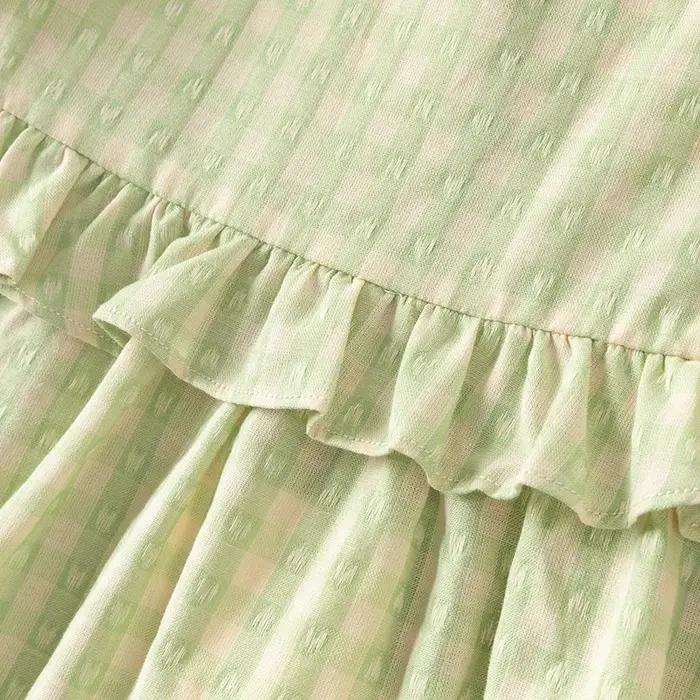 Dave Bella – robe de princesse pour petites filles, breloque d'été, douce et élégante, à carreaux ve