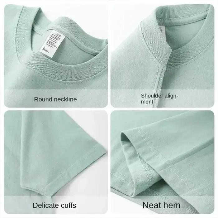 T-shirt Homme Décontracté en Coton Pur Américain 300g, Manches Courtes, Coupe Ample, Idéal pour l'Ét