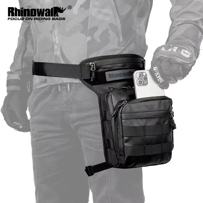 Rhinowalk moto goutte jambe sac cuisse ceinture taille sac multifonction moto tactique voyage cellul