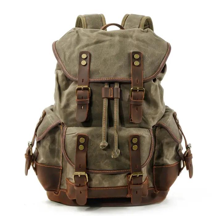 Sac à dos rétro d'extérieur, sac à dos de loisirs pour étudiants, sac de voyage de grande capacité,