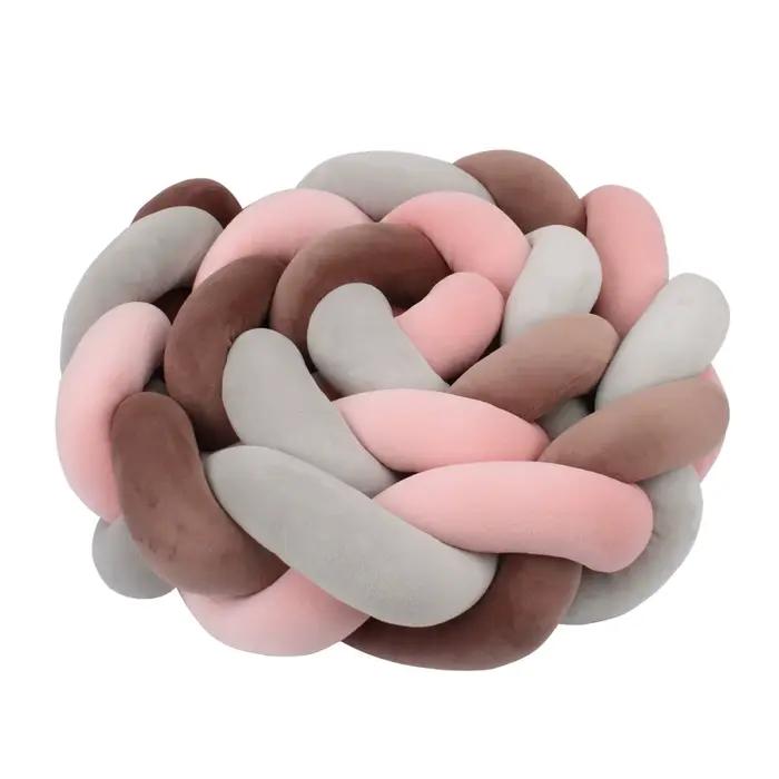 Pare-chocs de lit de bébé diamètre 1m 2m 3m 4m nouveau-né protection oreiller tressé à nœuds coussin berceau pare-chocs anti-collision sécurité chambre bébé
