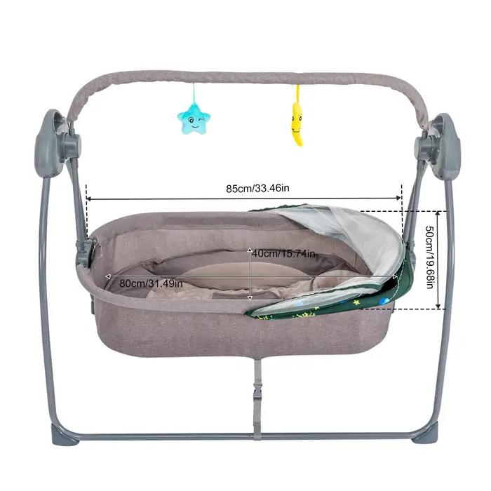 Berceau pour bébé, balançoire, support électrique à 5 vitesses, chaise à bascule, lit avec télécomma