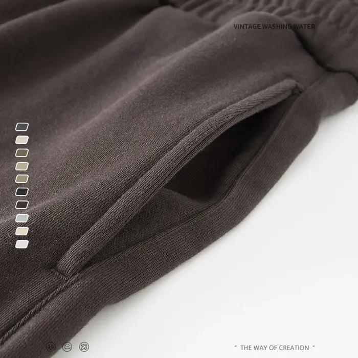 ZODF nouveau 2025 automne hommes 445GSM pantalons de survêtement unisexe haute rue doux tricoté pant