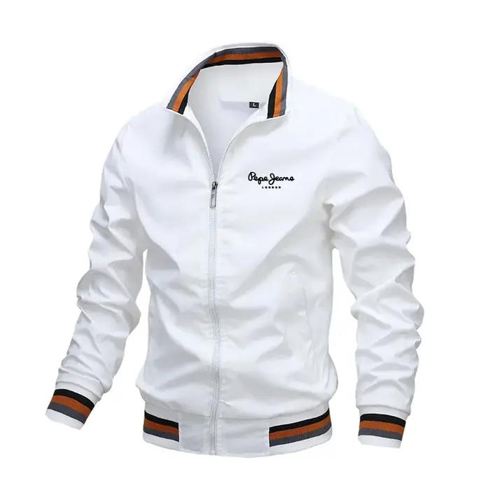 Automne et hiver hommes col montant décontracté veste à glissière Sports de plein air manteau coupe-
