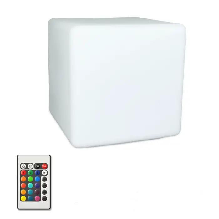 Lampe de Table LED Shoous Cube Bar, Veilleuse Carrée, Batterie 62RGB, 16 Couleurs, 25 cm, 20 cm, 10c