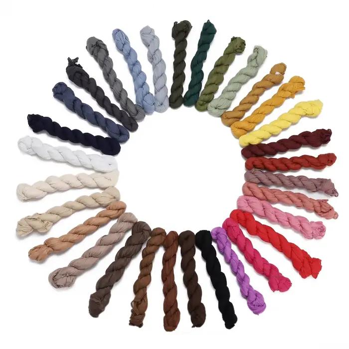 Écharpe froissée en coton pour femmes et filles, foulard léger et doux pour les journées de printemps, accessoire de mode pour étudiantes et occasions spéciales