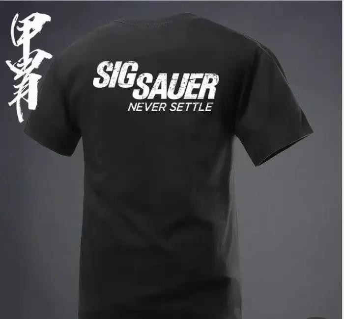 T-shirt décontracté pour homme, nouveau style été 2026, motif Sig Sur Gun, haute qualité, confortabl