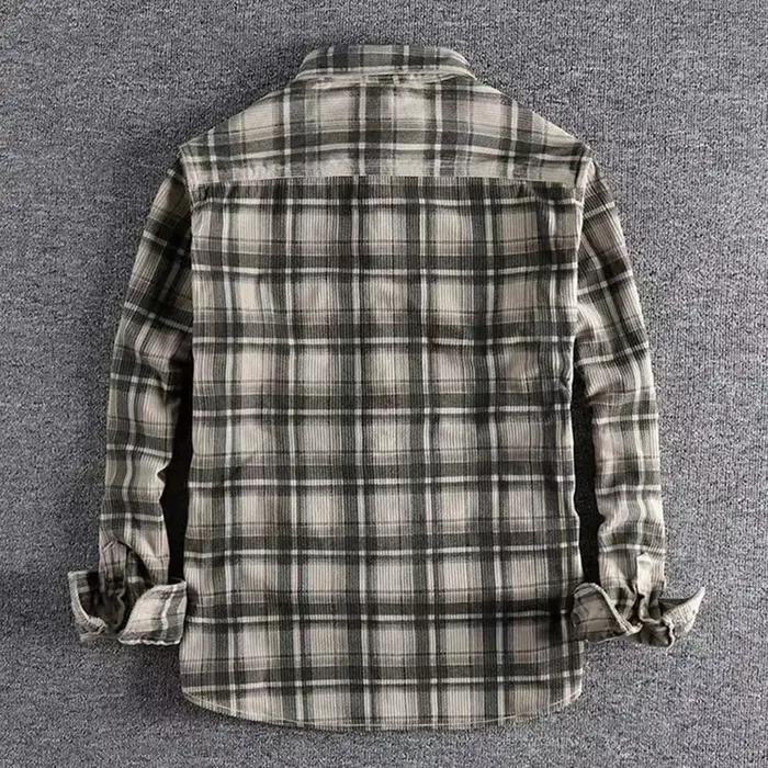 Chemise à manches longues à carreaux pour hommes, Vintage japonais, mode printemps-automne, conforta