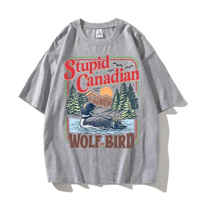 T-shirt en coton inspiré de la rivalité Stupid Canadian Wolf Bird Comfort Colors, Team Hollander Ily