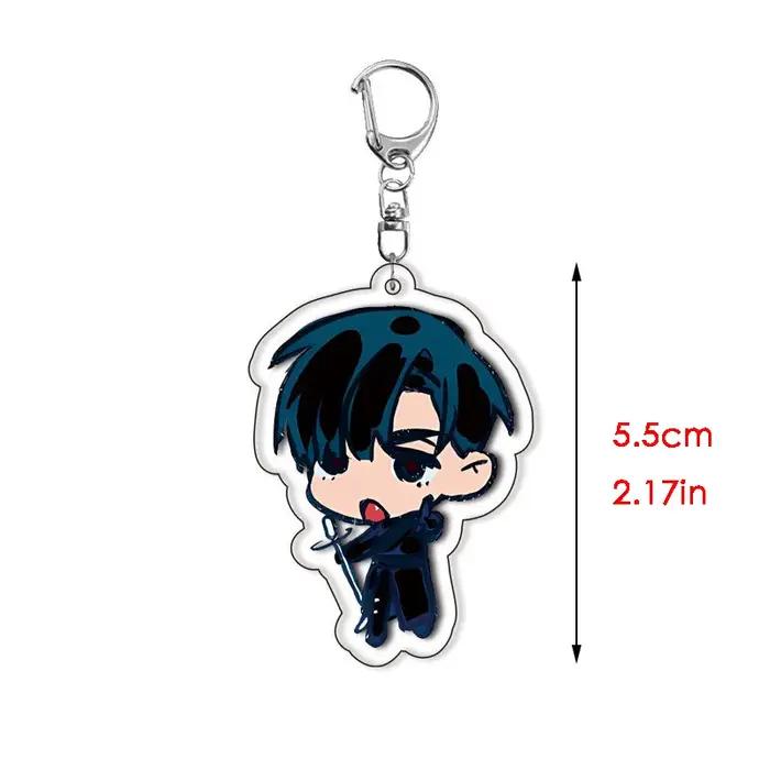 6 pièces/ensemble Anime Alien scène porte-clés homme porte-clés pour accessoires mignon sac pendenti