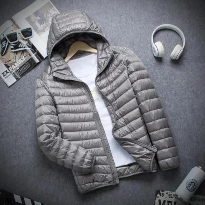Nouvelle marque automne hiver doudoune légère hommes mode à capuche court grand Ultra-mince léger je