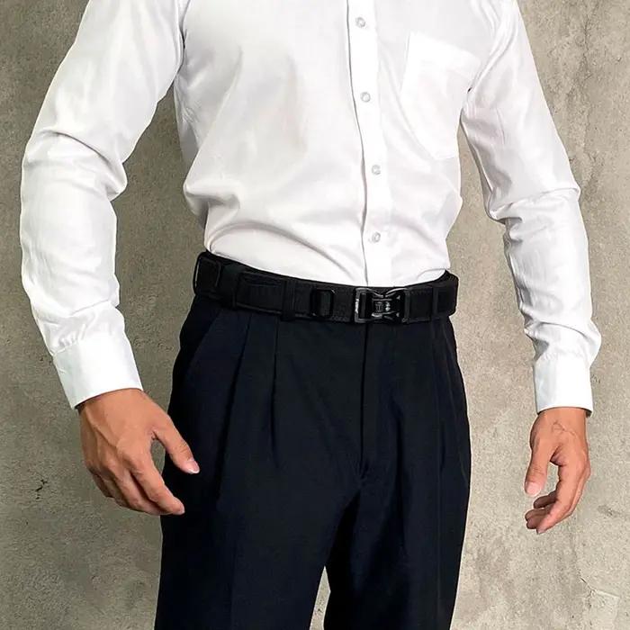 VATLTY Nouveau Ceinture de pantalon rigide pour hommes Boucle en métal Ceinture tactique militaire à