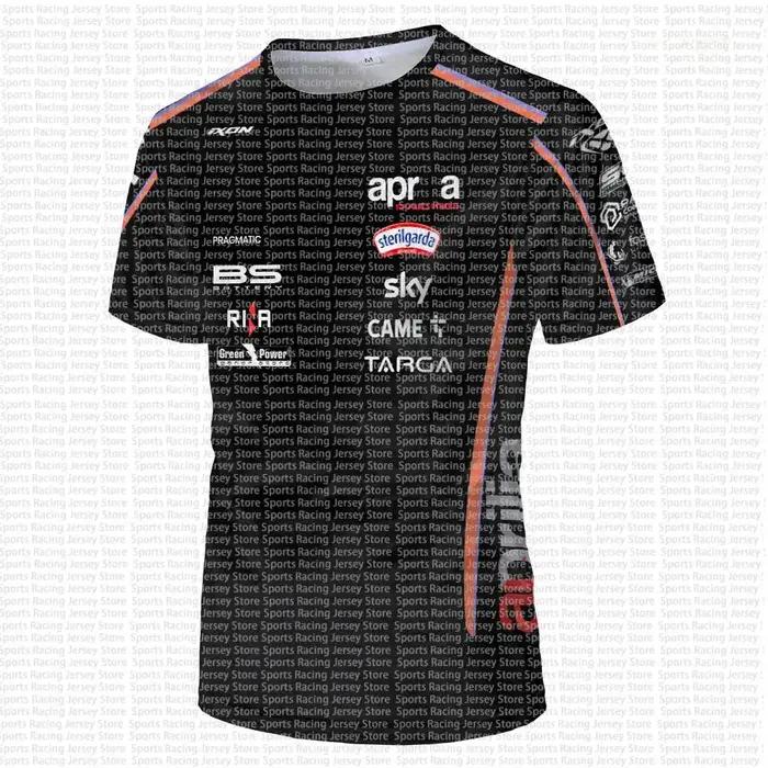 T-shirt homme noir style course imprimé 3D, manches courtes, col rond, inspiré des équipes sportives