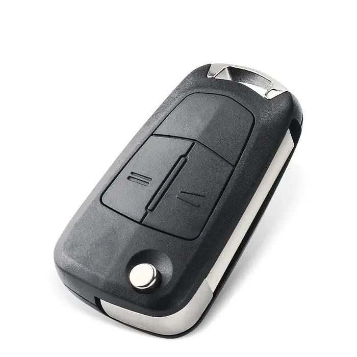 KEYYOU 10 pièces Flip télécommande pliante voiture porte-clés coque pour Vauxhall Opel Astra H Corsa