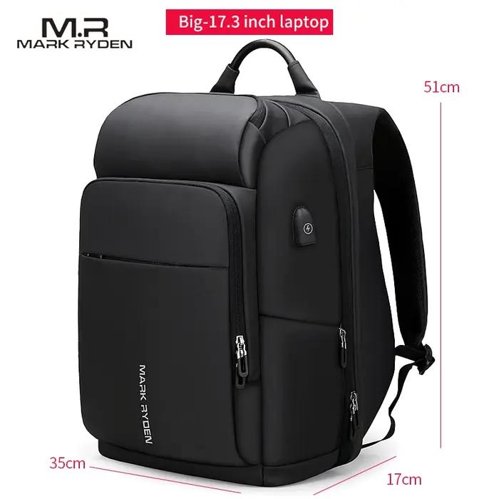 Mark Ryden 17 pouces pochette d'ordinateur hommes sac à dos multifonction USB charge grande capacité étanche sacs de voy