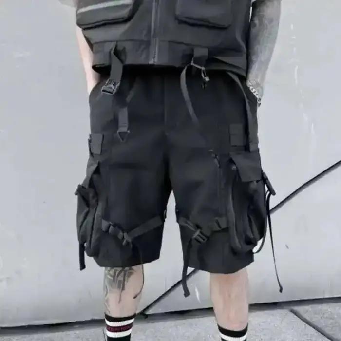 HKSH été fonctionnel marée Shorts hommes marée tactique foncé ample Techwear droit genou longueur pa