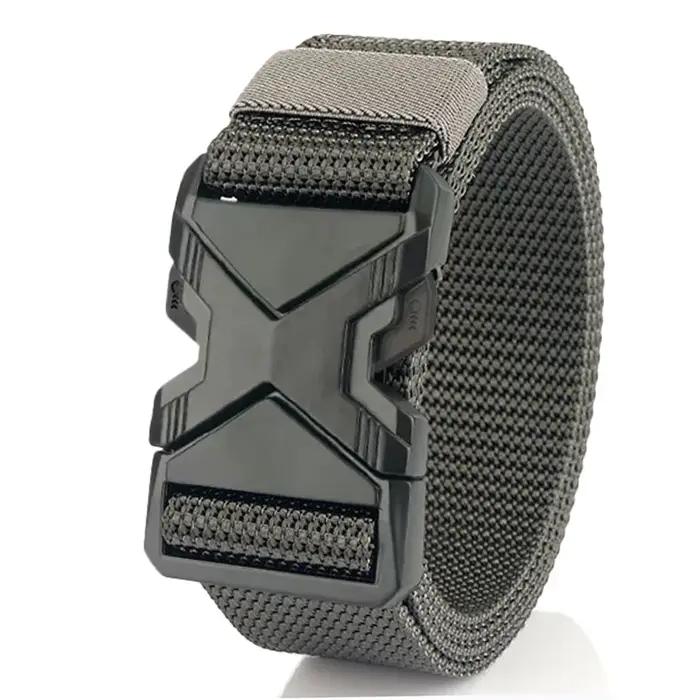 Ceinture à boucle en Nylon tressé pour hommes, légère et respirante, 125cm, pour les déplacements qu