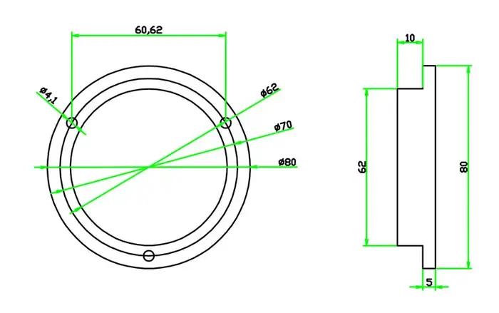 HACCURY niveau à disque métallique grue niveau bulle portée de haute précision niveau à bulle taille