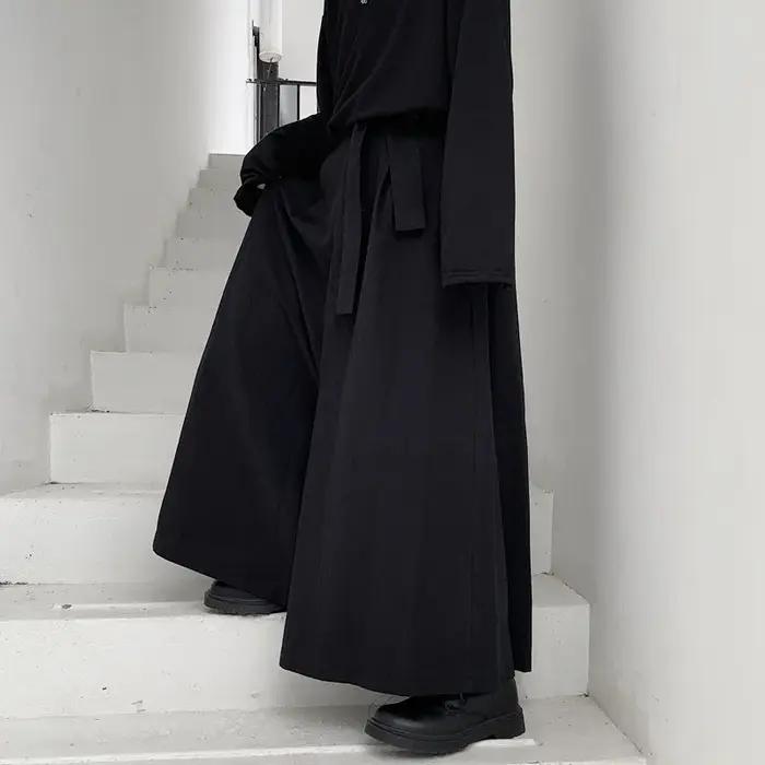 Hommes Hakama Harajuku Kimono samouraï pantalon hommes décontracté pantalons larges hommes Style chi